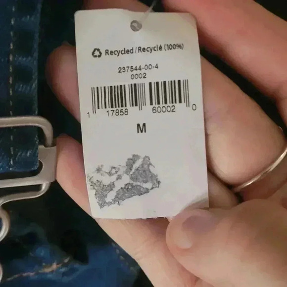 GAP NWT BLUE STRETCHY DENIM FLARE JUMPSUIT - Picture 8 of 8